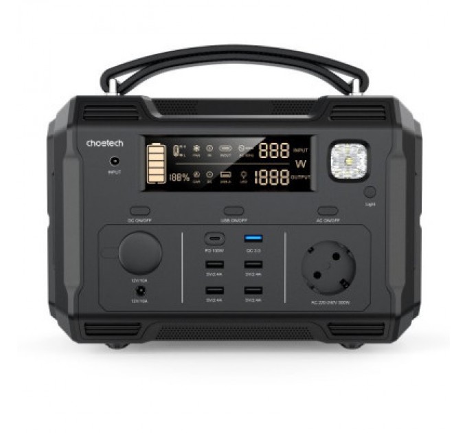 Зарядна станція Choetech BS004-EU-BK, 500W (BS004-EU-BK)