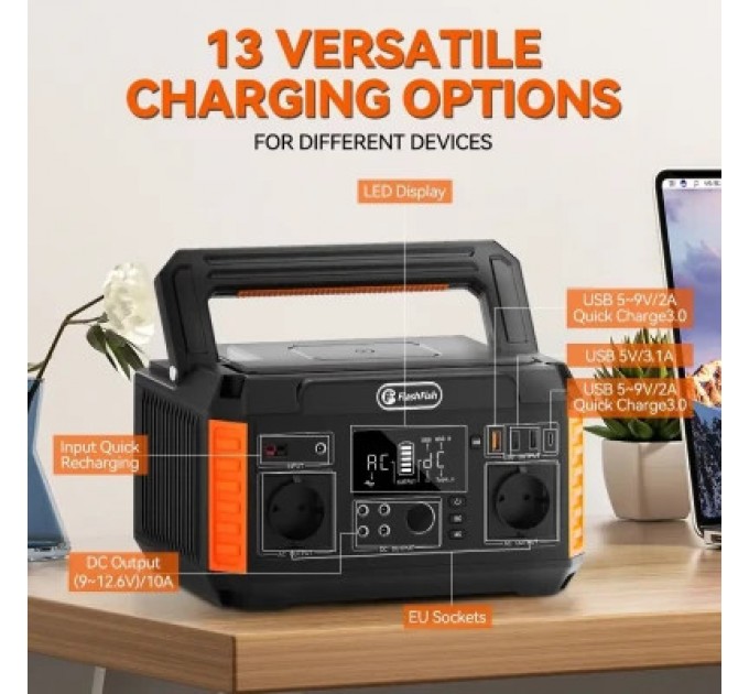 FlashFish Зарядна станція FlashFish P60, 500W (P60)