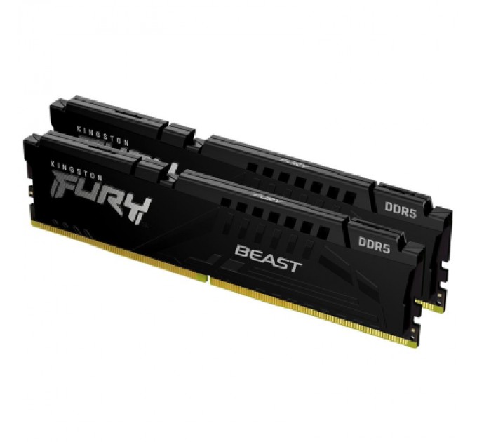 Модуль пам'яті для комп'ютера DDR5 32GB (2x16GB) 5600 MHz Beast AM5 Black Kingston Fury (ex.HyperX) (KF556C36BBEK2-32)