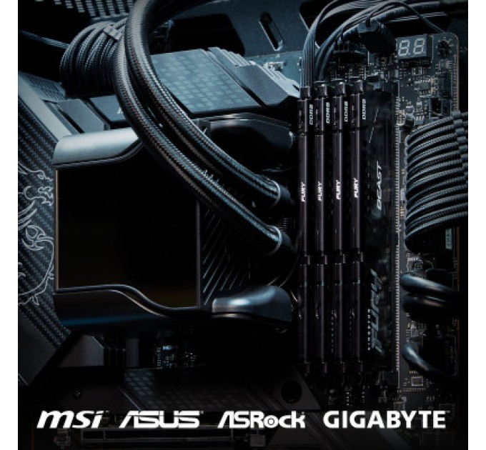 Kingston Fury (ex.HyperX) Модуль пам'яті для комп'ютера DDR5 16GB (2x8GB) 6000 MHz Beast Kingston Fury (ex.HyperX) (KF560C36BBEK2-16)