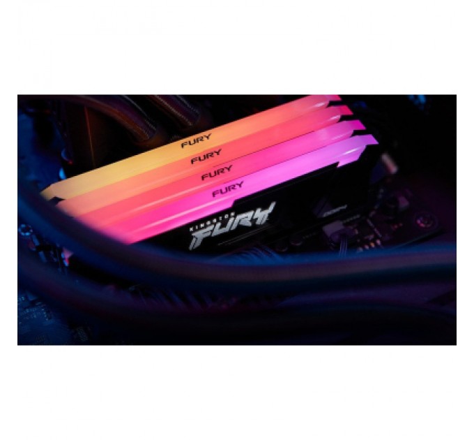 Модуль пам'яті для комп'ютера DDR4 16GB (2x8GB) 3600 MHz Beast RGB Kingston Fury (ex.HyperX) (KF436C17BB2AK2/16)