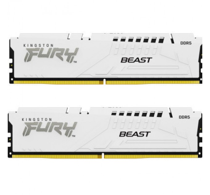 Модуль пам'яті для комп'ютера DDR5 32GB (2x16GB) 5600 MHz Beast White Kingston Fury (ex.HyperX) (KF556C36BWEK2-32)