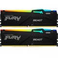 Kingston Fury (ex.HyperX) Модуль пам'яті для комп'ютера DDR5 64GB (2x32GB) 5200 MHz Beast RGB Kingston Fury (ex.HyperX) (KF552C40BBAK2-64)