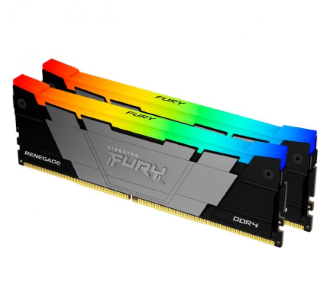 Модуль пам'яті для комп'ютера DDR4 32GB (2x16GB) 3600 MHz Fury Renegade RGB Kingston Fury (ex.HyperX) (KF436C16RB12AK2/32)