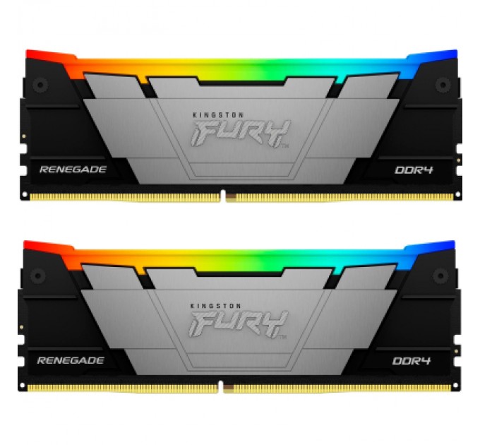 Модуль пам'яті для комп'ютера DDR4 32GB (2x16GB) 3600 MHz Fury Renegade RGB Kingston Fury (ex.HyperX) (KF436C16RB12AK2/32)