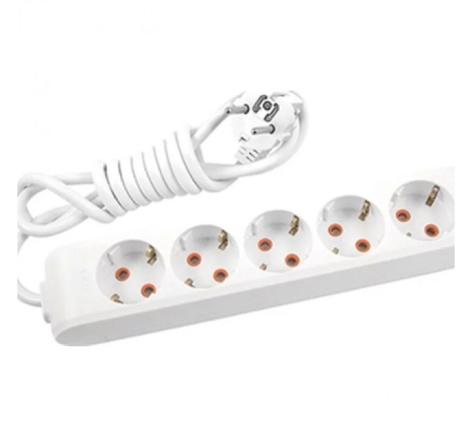 Panasonic Мережевий подовжувач Panasonic X-tendia із заземленням 5 розетки, 2м (WLTB04522GR-UA)