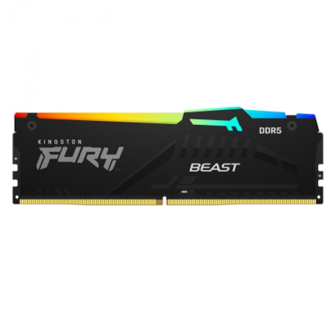 Kingston Fury (ex.HyperX) Модуль пам'яті для комп'ютера DDR5 16GB 6000 MHz Beast RGB Kingston Fury (ex.HyperX) (KF560C30BBA-16)