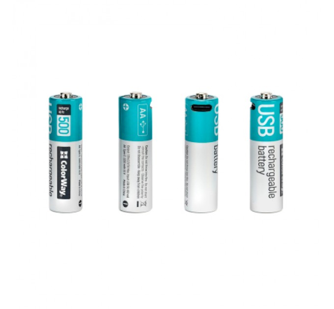 ColorWay Акумулятор ColorWay AA USB-С 2220 mAh 1.5V (2шт) (Li-Polymer) (CW-UBAA-10)