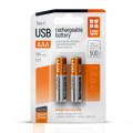 ColorWay Акумулятор ColorWay AAА USB-С 590 mAh 1.5V (2шт) (Li-Polymer) (CW-UBAAA-09)