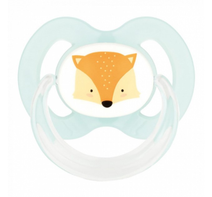 Baby-Nova Пустушка Baby-Nova Forest Animals 6-18 міс. персикова/бирюзова 2 шт (3962321)