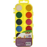 Акварельні фарби ZiBi KIDS Line Водорозчинні 12 кол. жовта (ZB.6544-15)