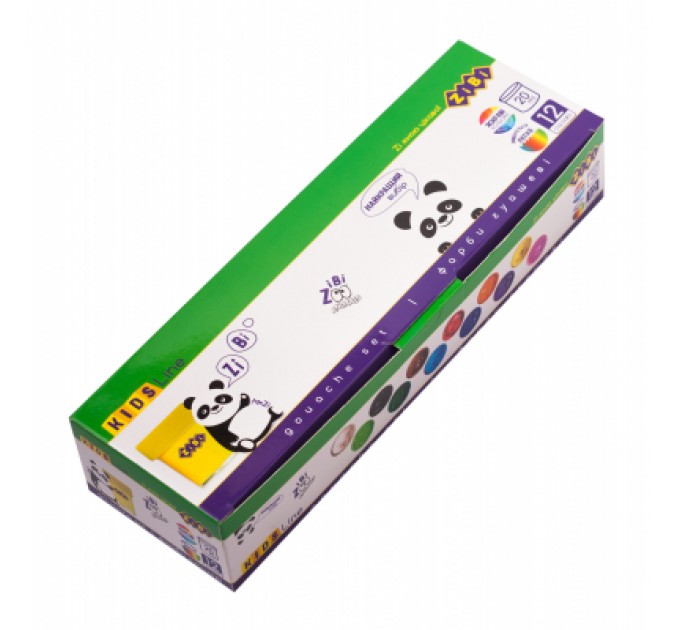 Гуашеві фарби ZiBi KIDS Line 12 кольорів по 20 мл (ZB.6604)