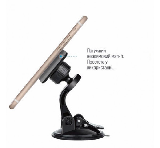 ColorWay Універсальний автотримач ColorWay Dashboard-1 (360 rotation) magnetic Gray (CW-CHM06-GR)