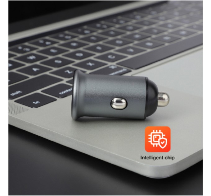 ColorWay Зарядний пристрій ColorWay 2USB Car (Type-C PD20W + USB QC3.0 ) (38W) Gray (CW-CHA029PD-GR)