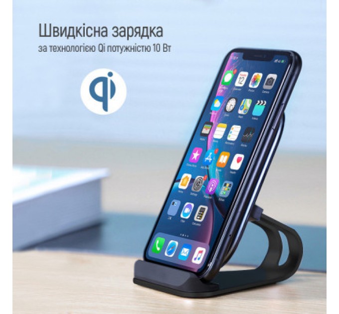ColorWay Зарядний пристрій ColorWay Wireless Stand 10W Blue (CW-CHW30Q-BL)