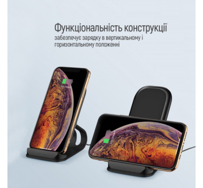 Зарядний пристрій ColorWay Wireless Stand 15W Black (CW-CHW31Q-BK)