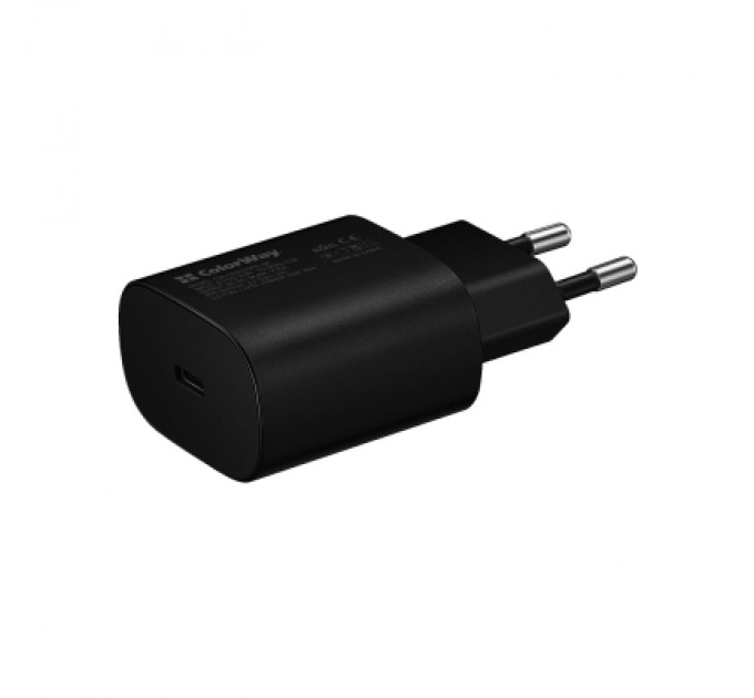 ColorWay Зарядний пристрій ColorWay Power Delivery Port PPS USB Type-C (25W) black (CW-CHS033PD-BK)