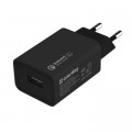 ColorWay Зарядний пристрій ColorWay 1USB Quick Charge 3.0 (18W) black (CW-CHS013Q-BK)