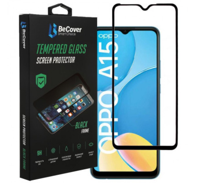 BeCover Скло захисне BeCover OPPO A15 / A16 / A54s / A55 5G Black (706088)
