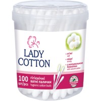 Ватні палички Lady Cotton в банці 100 шт. (4823071607581)