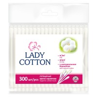 Ватні палички Lady Cotton в поліетиленовому пакеті 300 шт. (4823071621402)