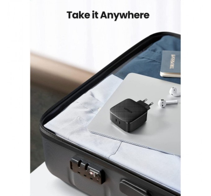 Ugreen Зарядний пристрій Ugreen CD216 66W 2xType-C PD Charger (Black) (70867)