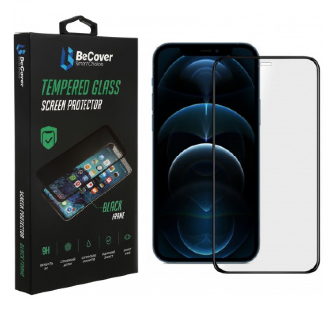 BeCover Скло захисне BeCover Apple iPhone 13 Mini Black (706665)