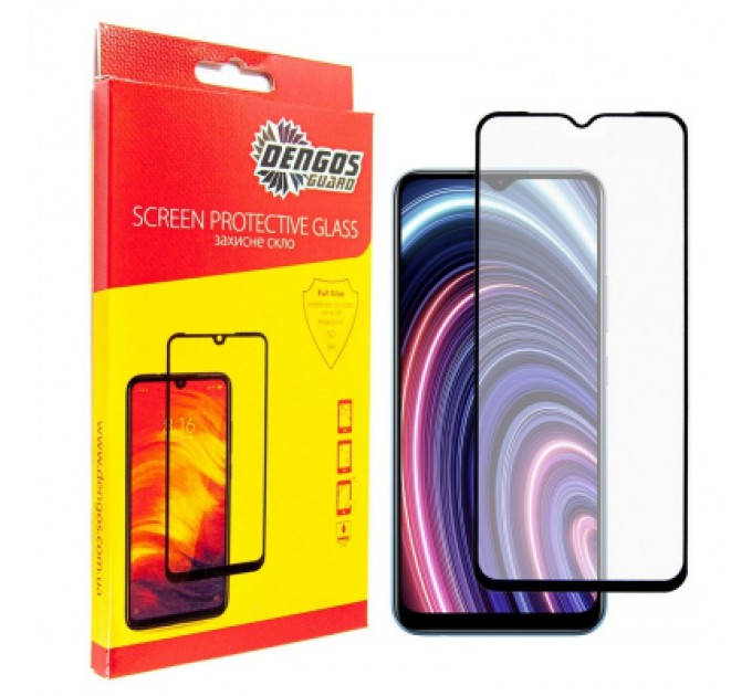 Скло захисне Dengos Full Glue Realme C21y (black) (TGFG-196)