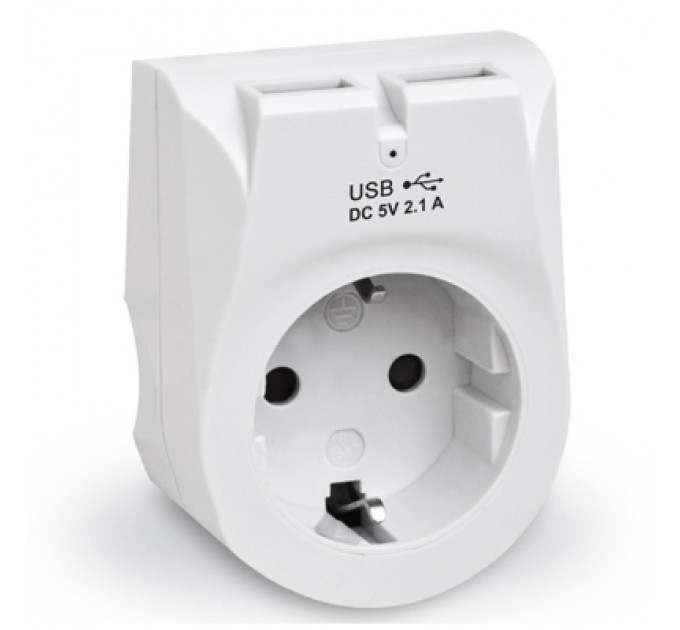 Зарядний пристрій REAL-EL 2*USB 10W (CS-25)