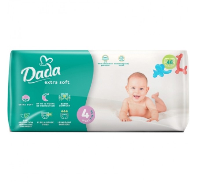 Підгузки Dada Extra Soft 4 (7-18 кг) 46 шт (4823071646436_4820174980825)