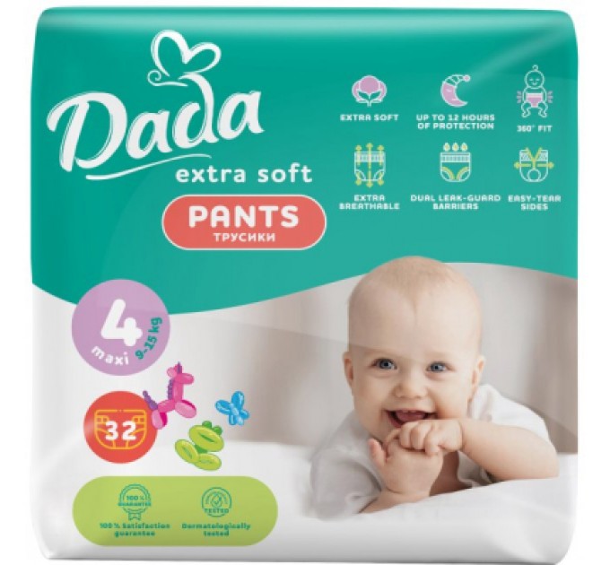 Dada Підгузки Dada Extra Soft 4 Maxi (9-15 кг) 32 шт (4820174980689)