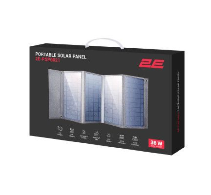 2E Портативна сонячна панель 2E Sun Panel 36W USB-С 20W, USB-A 18W (2E-PSP0021)