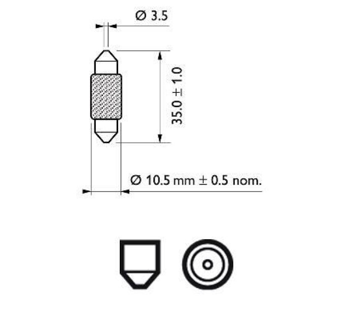 Philips Автолампа Philips 10W (12854 CP)