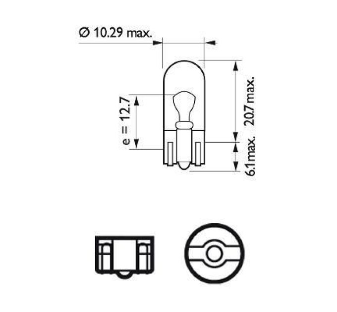 Philips Автолампа Philips 5W (12961 LLECO B2)