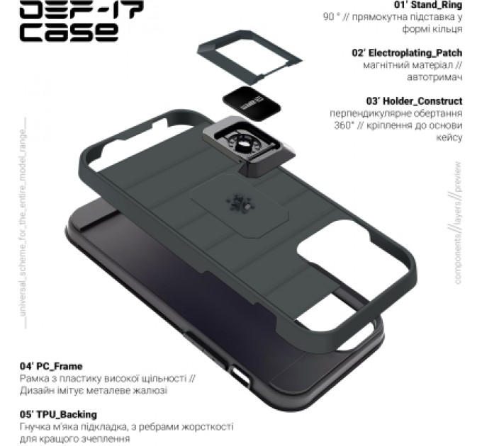 Armorstandart Чохол до мобільного телефона Armorstandart DEF17 case Samsung A03 (A035) Black (ARM61350)