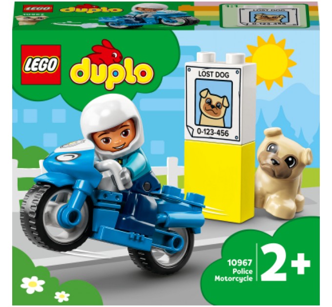 LEGO Конструктор LEGO DUPLO Town Поліцейський мотоцикл 5 деталей (10967)