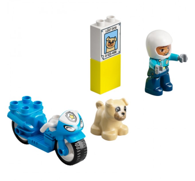 LEGO Конструктор LEGO DUPLO Town Поліцейський мотоцикл 5 деталей (10967)