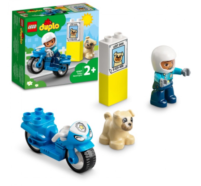 LEGO Конструктор LEGO DUPLO Town Поліцейський мотоцикл 5 деталей (10967)