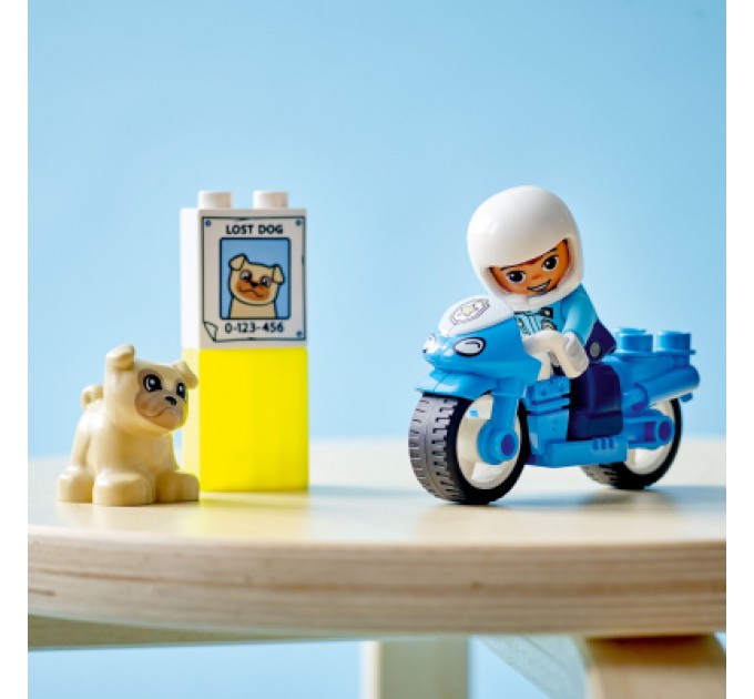 LEGO Конструктор LEGO DUPLO Town Поліцейський мотоцикл 5 деталей (10967)