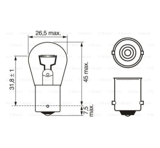 Bosch Автолампа Bosch 21W (1 987 302 239)