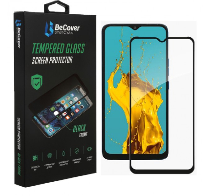 BeCover Скло захисне BeCover Tecno Spark Go 2022 (KG5m) Black (708165)