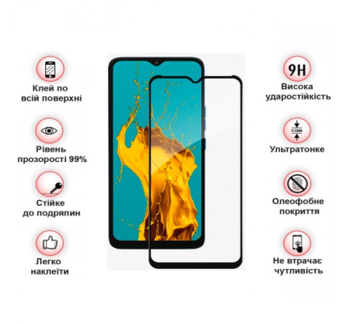 BeCover Скло захисне BeCover Tecno Spark Go 2022 (KG5m) Black (708165)