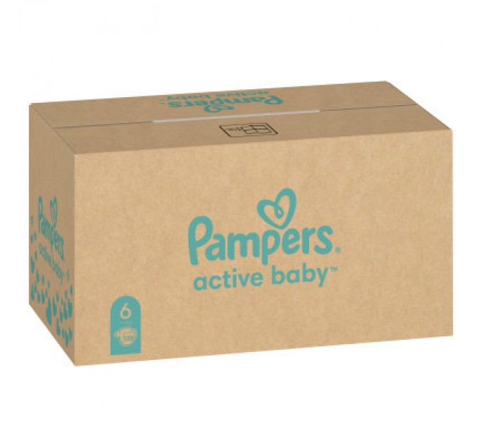 Pampers Підгузки Pampers Active Baby Розмір 6 (Extra Large) 13-18 кг 128 шт (8006540032688)