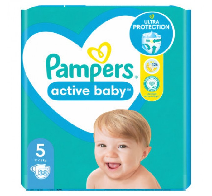 Pampers Підгузки Pampers Active Baby Junior Размер 5 (11-16 кг) 38 шт (8006540207796)