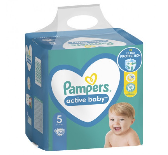 Pampers Підгузки Pampers Active Baby Junior Размер 5 (11-16 кг) 64 шт (8001090949974)