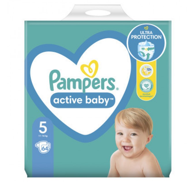 Pampers Підгузки Pampers Active Baby Junior Размер 5 (11-16 кг) 64 шт (8001090949974)
