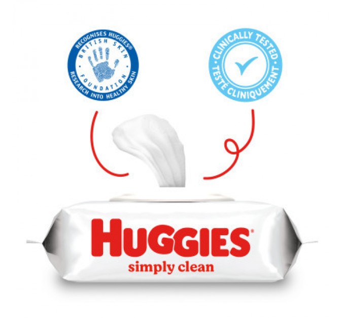 Дитячі вологі серветки Huggies Simply Clean 72 шт (5029053582238)