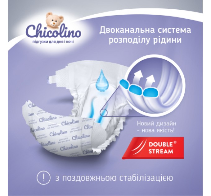 Підгузки Chicolino Medium Classico Розмір 4 (7-14 кг) 36 шт (4823098410805)
