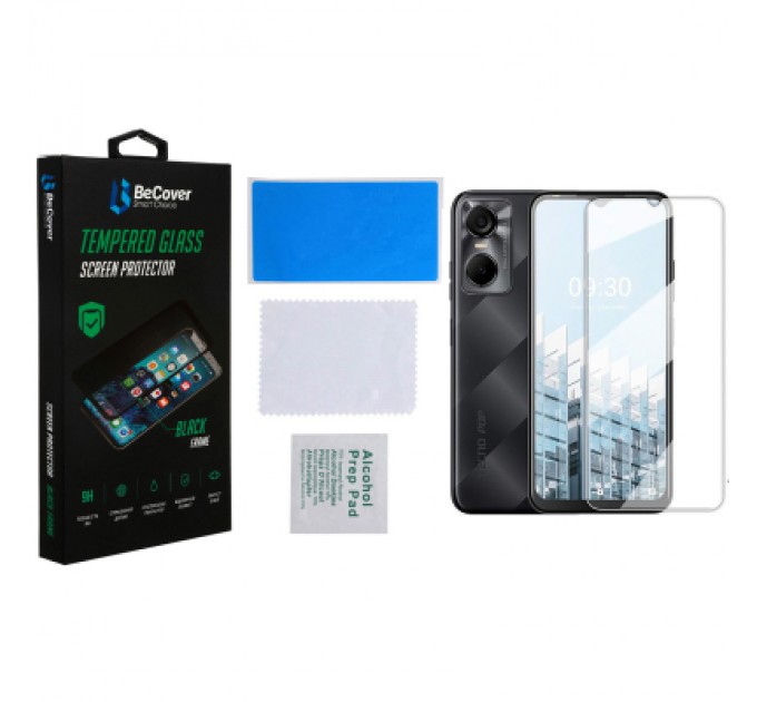 BeCover Скло захисне BeCover Tecno Pop 6 Pro (BE8) 3D Crystal Clear Glass (708555)