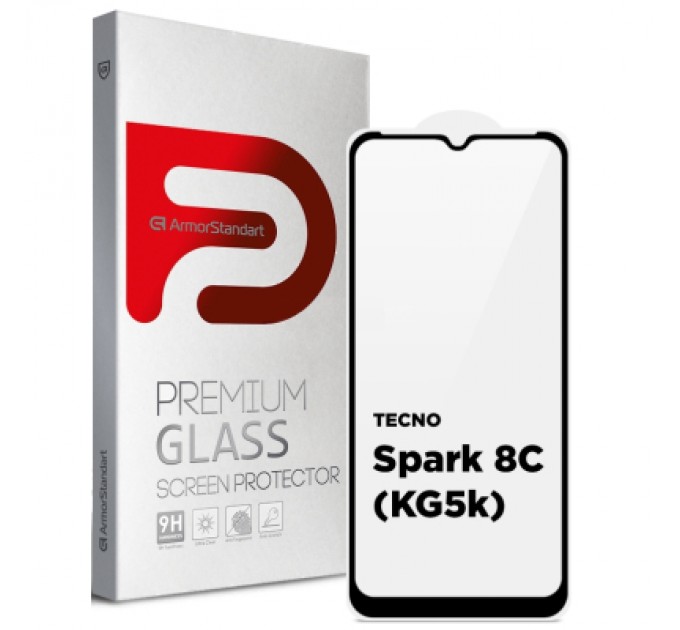 Armorstandart Скло захисне Armorstandart Full Glue TECNO Spark 8C (KG5k) Black (ARM64523)